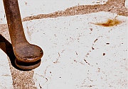 Rancho Los Alamitos’ patio furniture had foot pads that were leaving rust stains on the flagstone patio, so the pads were reproduced in white bronze and mounted by Dwight H. Bennett